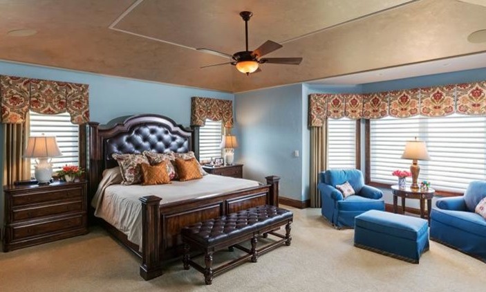 bedroom decorating ideas and designs Remodels Photos Collaborative Design Waukesha Wisconsin United States transitional-window-treatments