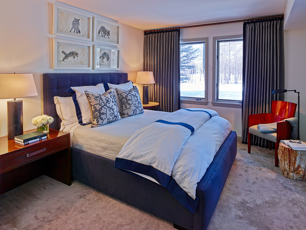 bedroom decorating ideas and designs Remodels Photos WRJ Design Jackson Wyoming United States contemporary-bedroom-003