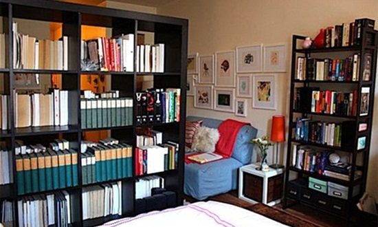 Save Space in Stylish way by using Modular Bookshelves and Room Divider
