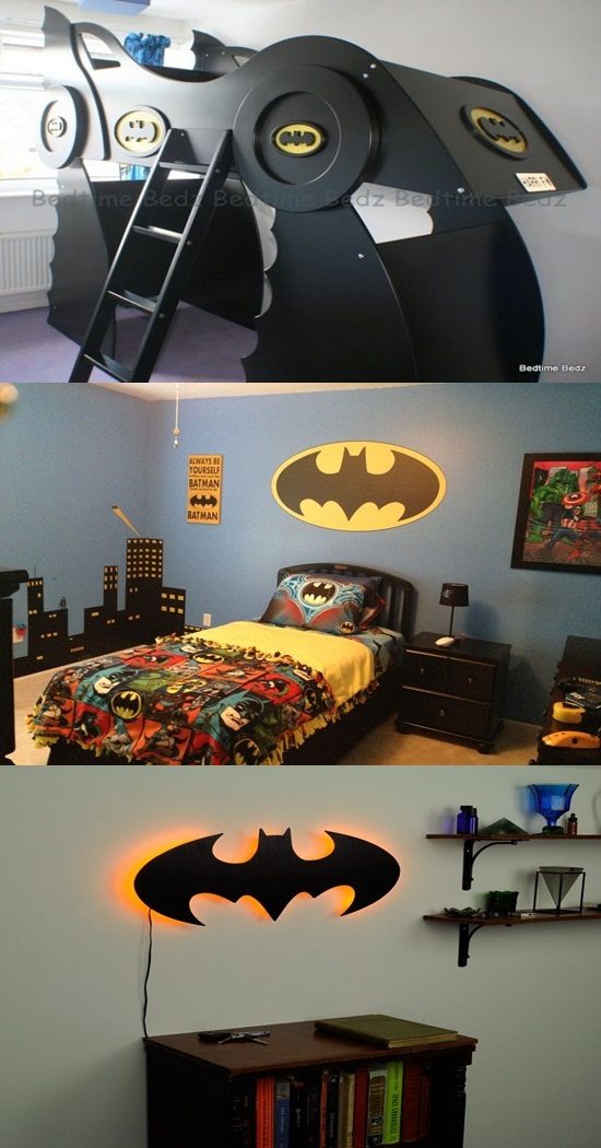 Batman theme for funny and practical kid’s bedroom