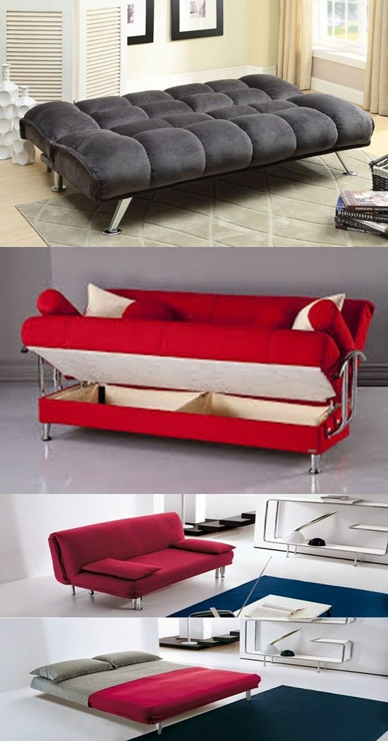 Practical and elegant living room sofa-bed