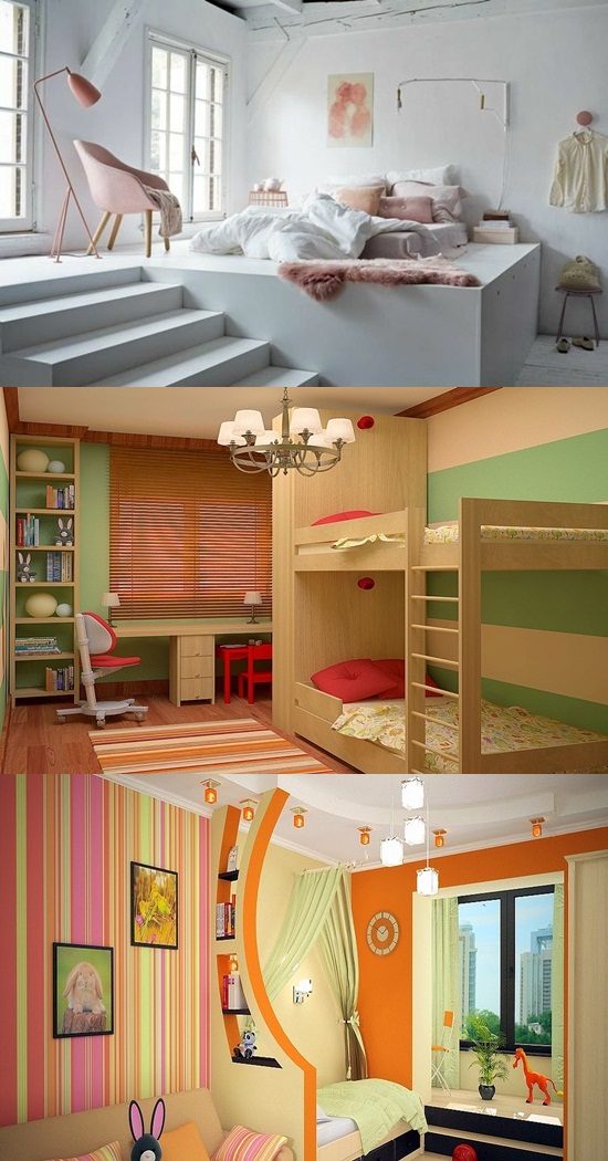 Ultramodern Different Sex Kids’ Bedroom Ideas