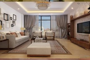 Be creative and choose a decorative curtain to beautify the overall look