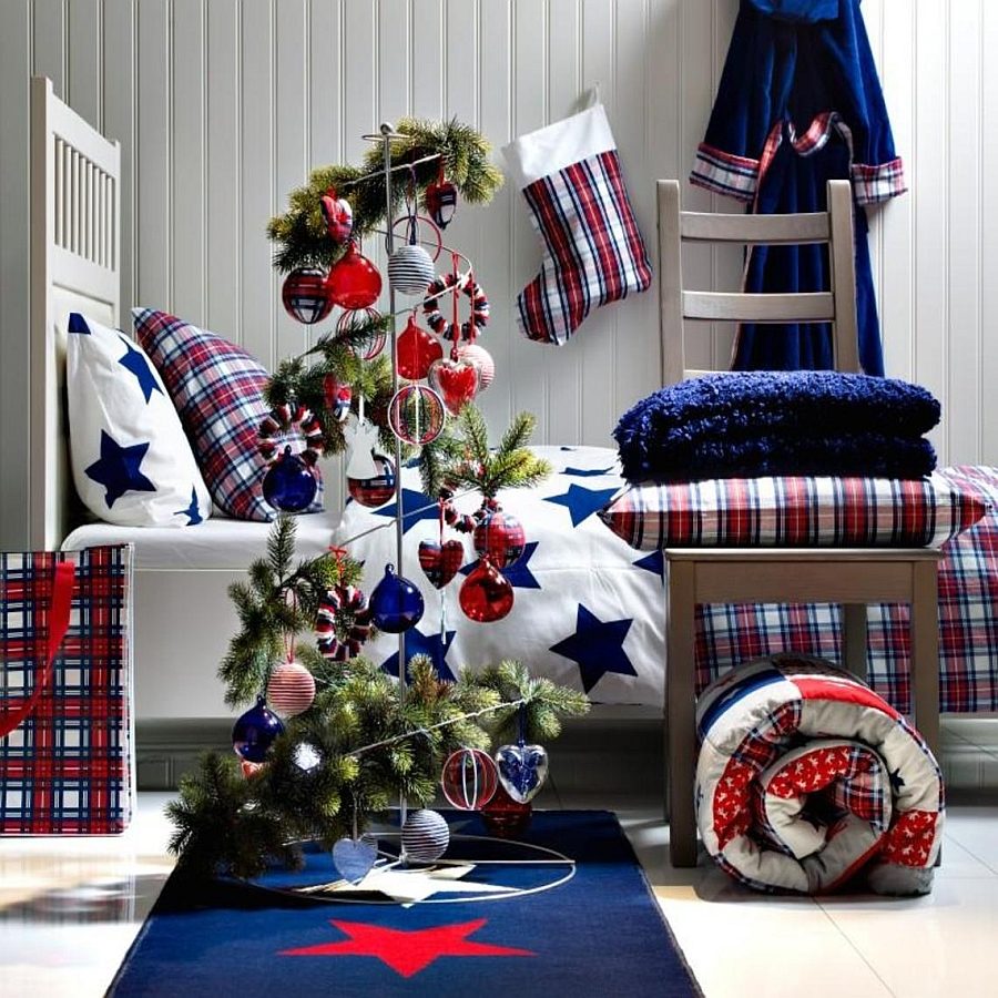 Add a festive cheer to your kid’s room with Christmas decorations